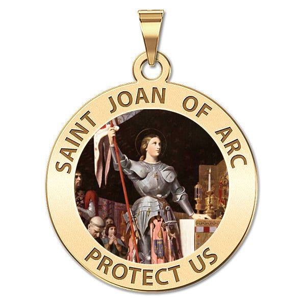 Saint Joan of Arc Religious Medal "Color