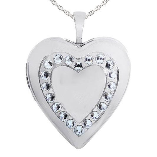 Swarovski Crystal Heart Photo Locket