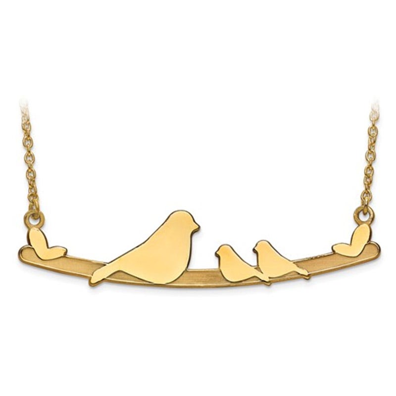 Personalized Family Bar with Birds & Chain Included
