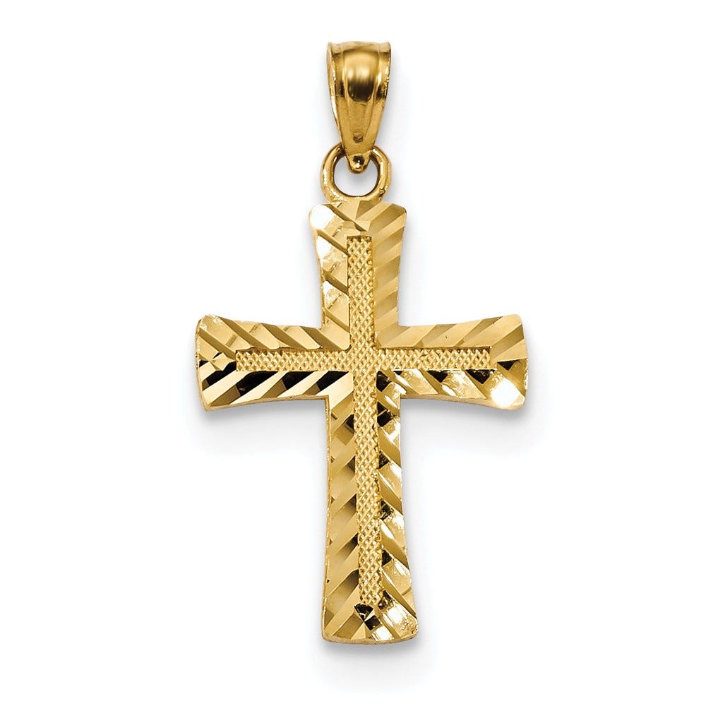 14K Yellow Gold Latin Cross Pendant
