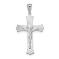 14K White Gold Crucifix Pendant