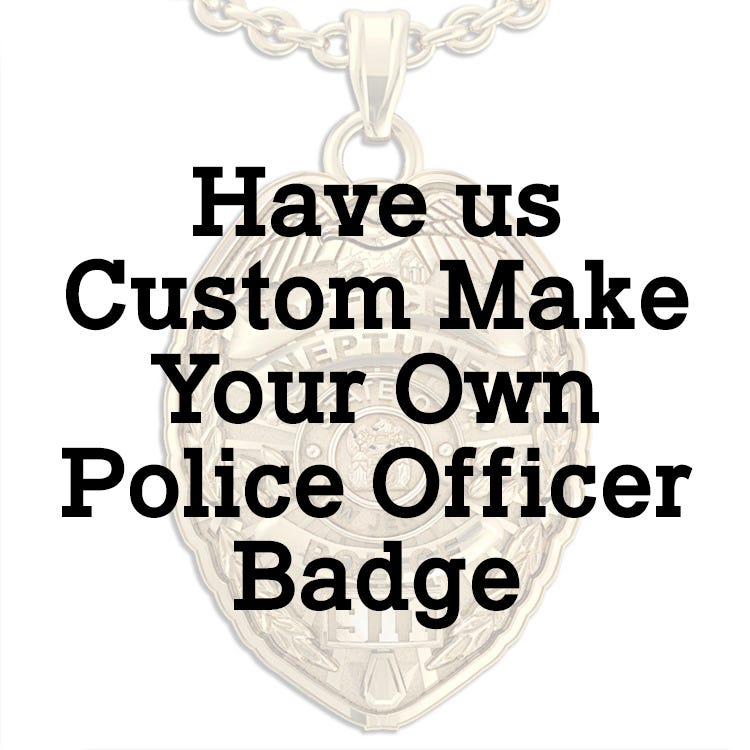 Personalized Police Officer Badge Pendant with Your City Seal, Rank, Department, Name or Number