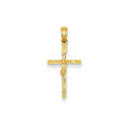 14K Inri Hollow Crucifix Pendant
