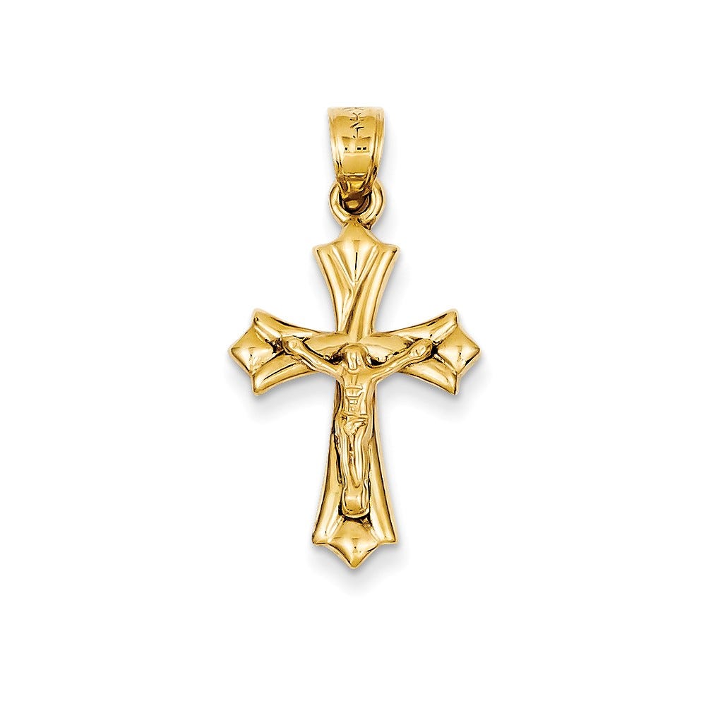 14K Reversible Crucifix Pendant