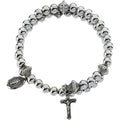 Silver Bead Wrap Rosary