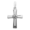 High Polished Basketball Cross with Number
