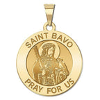 Saint Bavo Round Religious Medal