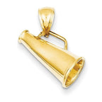 Cheerleader Three Dimensional Megaphone Charm or  Pendant