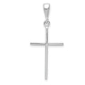 14K White Gold Cross Pendant