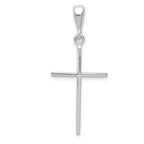 14K White Gold Cross Pendant