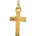 14K Yellow Gold Child's Cross Pendant