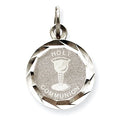 Sterling Silver Holy Communion Round Charm
