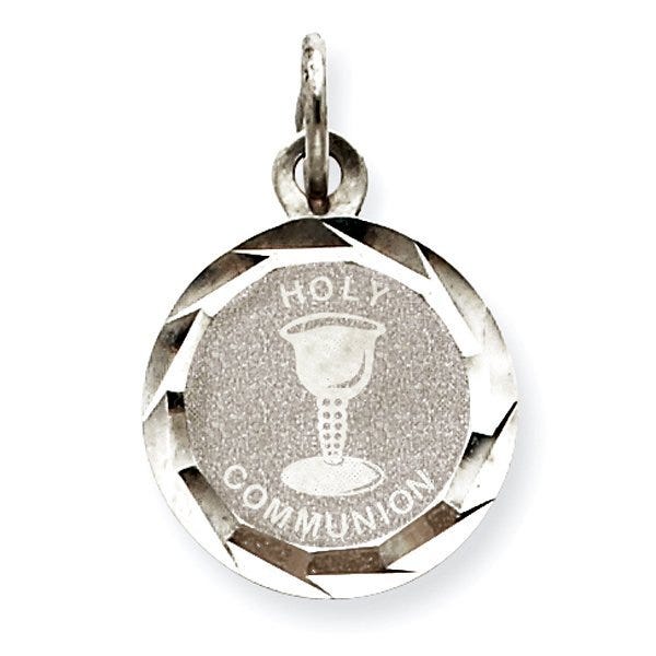 Sterling Silver Holy Communion Round Charm