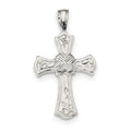 Sterling Silver Patterned-Arm Cross Pendant
