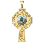 Saint Patrick Celtic Cross Religious Medal "Color