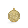 Aztec Sun Charm (Engravable)