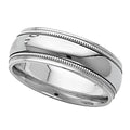 14K White Gold Satin Finish Approx. 0.30 Inch Wedding Band