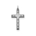 Sterling Silver Laser Designed Cross Pendant