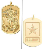 Saint Michael Double Sided Army Dog Tag Medal