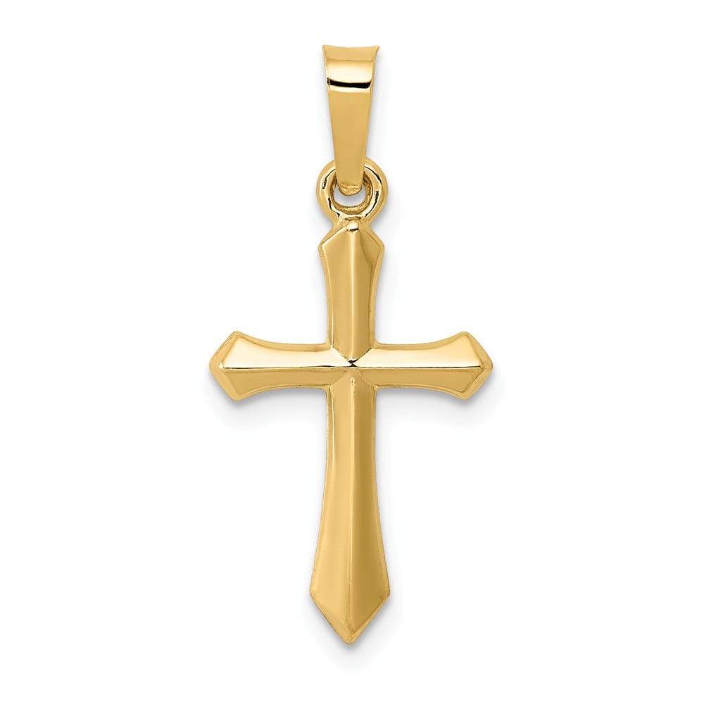 Polished Pointed Cross Pendant