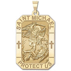 Saint Michael Rectangular Tag Religious Medal