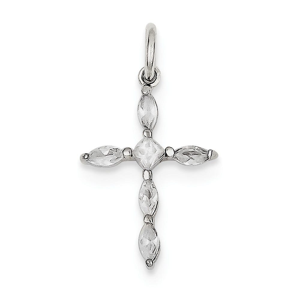 Cz Marquise-Set Cross Charm