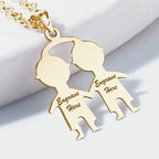 Engravable Two Boys Pendant or Charm