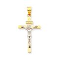14K Two-Tone Inri Crucifix Pendant