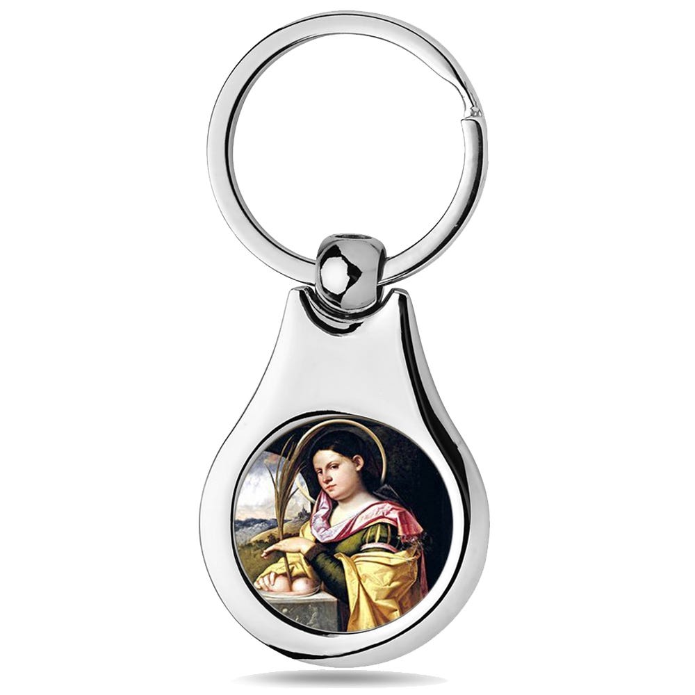 Saint Agatha Keychain