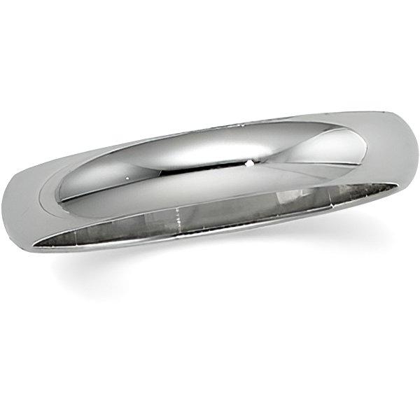 14K White Gold Approx. 0.20 Inch Half-Round Wedding Band
