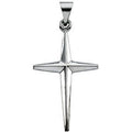 Minimalist 14K White Gold Cross Pendant