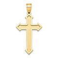 14K Gold Passion Stepped-Arm Cross Pendant
