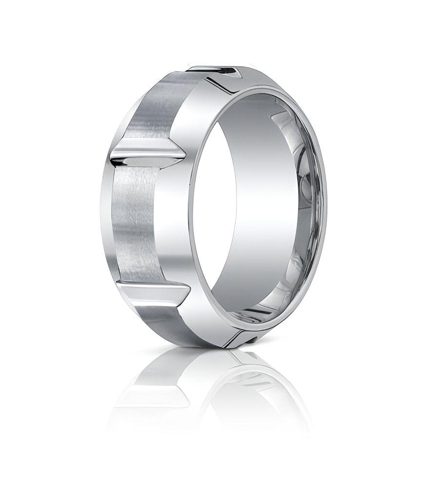 Cobalt Chrome Beveled Edgecomfort Fit Approx. 0.39 Inch Wedding Band