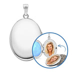 Classic Oval Cremation & Hair Photo Locket