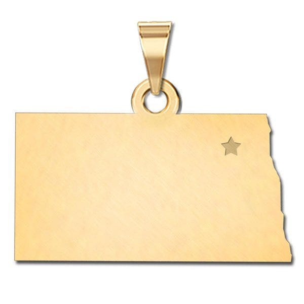 Personalized North Dakota Pendant or Charm