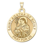 Saint Agatha Of Sicily Round Religious Medal