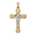 Two-Tone Polished Inri Crucifix Pendant