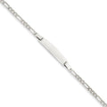Custom Engraved 14K Gold Women's Figaro Link ID Bracelet