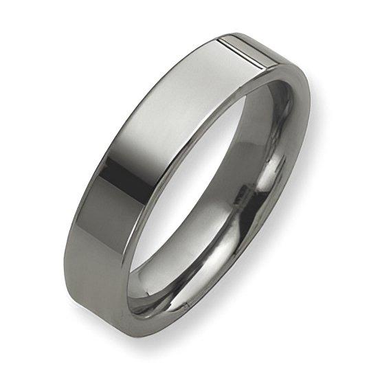 Tungsten Flat Approx. 0.24 Inch Polished Wedding Band