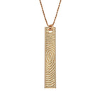 Custom Fingerprint Vertical Tag Charm or Pendant