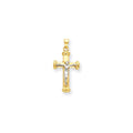 14K Two-Tone Crucifix Pendant