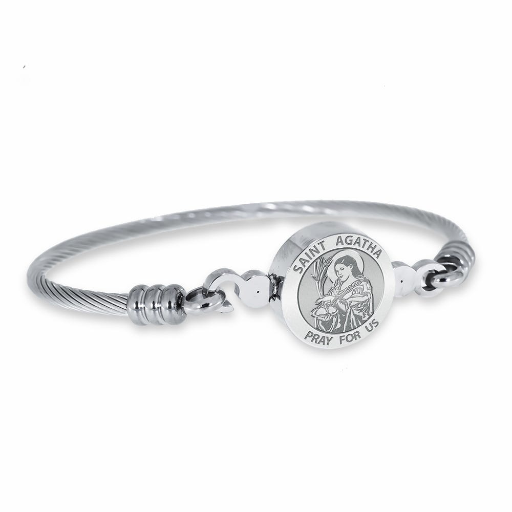 Saint Agatha Bangle Bracelet