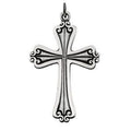 Scroll-Tip Cross Pendant