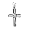 High Polished Baseball Cross with Number