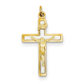 Enamel And Vermeil Crucifix Charm