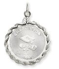 Sterling Silver Graduation Day Disc Charm