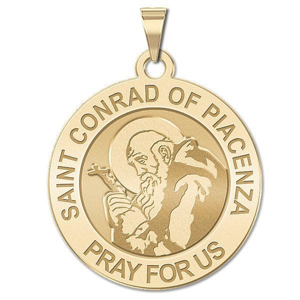 Saint Conrad of Piacenza Round Religious Medal