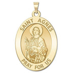 Saint Agnes Of Rome Oval Religious Medal
