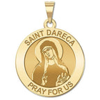 Saint Darerca Round Religious Medal