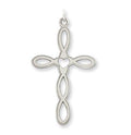 Sterling Silver Laser Designed Infinity-Loop Cross Charm